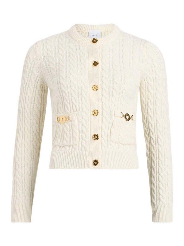 PATOU: カーディガン - カーディガン - 白