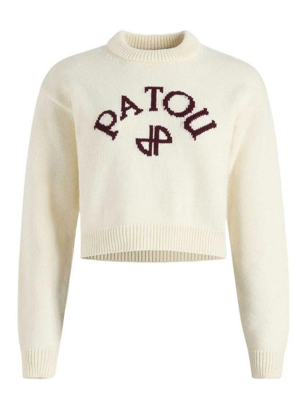 PATOU: crew necks - Logo And Jp MonogramJumperWool And Cashmere