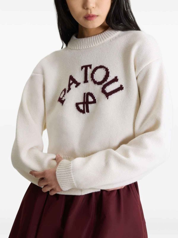 PATOU: crew necks online - Logo And Jp MonogramJumperWool And Cashmere
