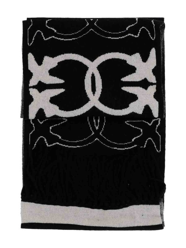 Pinko: scarves online - Scarf With Jacquard Love Birds Logo