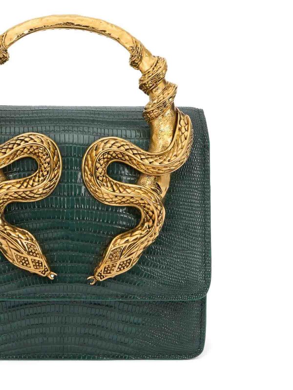 Borsa Verde Con Serpenti shop online: ROBERTO CAVALLI