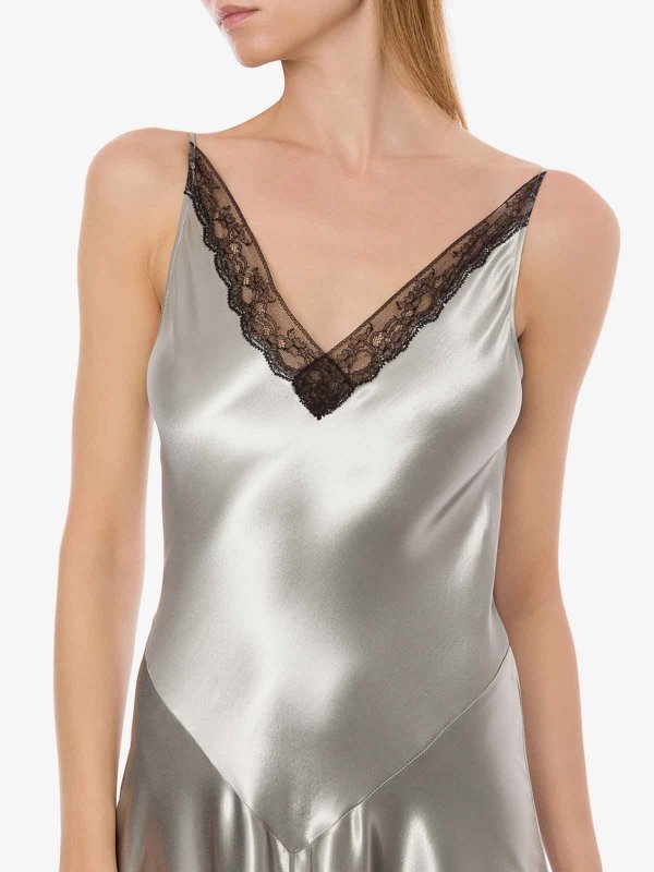 マキシドレス - グレー shop online: ALBERTA FERRETTI