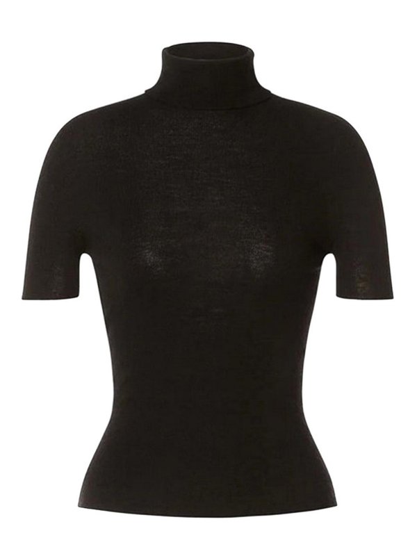 ALBERTA FERRETTI: Strickpullover mit Rundhalsausschnitt - Rundhalspullover - Schwarz