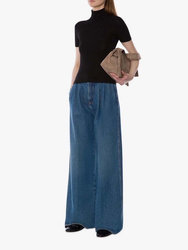 ALBERTA FERRETTI: Strickpullover mit Rundhalsausschnitt online - Rundhalspullover - Schwarz