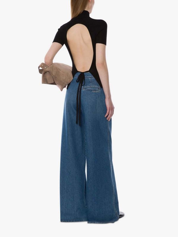 The Best Shops ALBERTA FERRETTI: Strickpullover mit Rundhalsausschnitt - Rundhalspullover - Schwarz