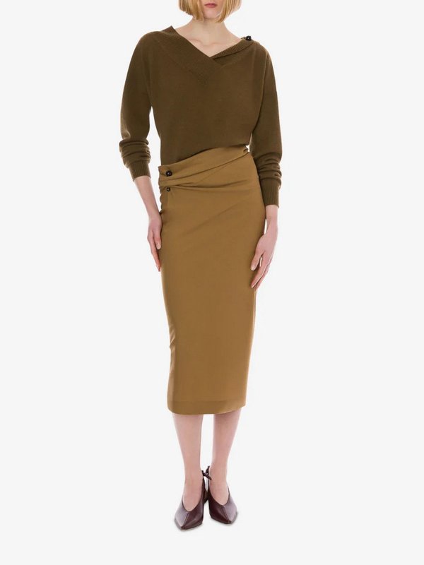 ALBERTA FERRETTI: Suéteres con cuello pico online - Suéter Cuello Redondo - Marrón