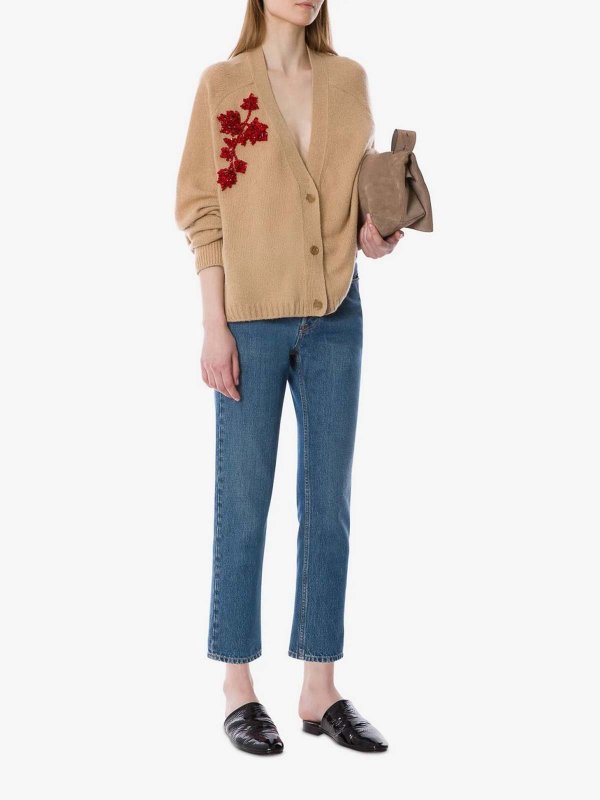 ALBERTA FERRETTI: Suéteres con cuello pico online - Suéter Cuello Redondo - Beis