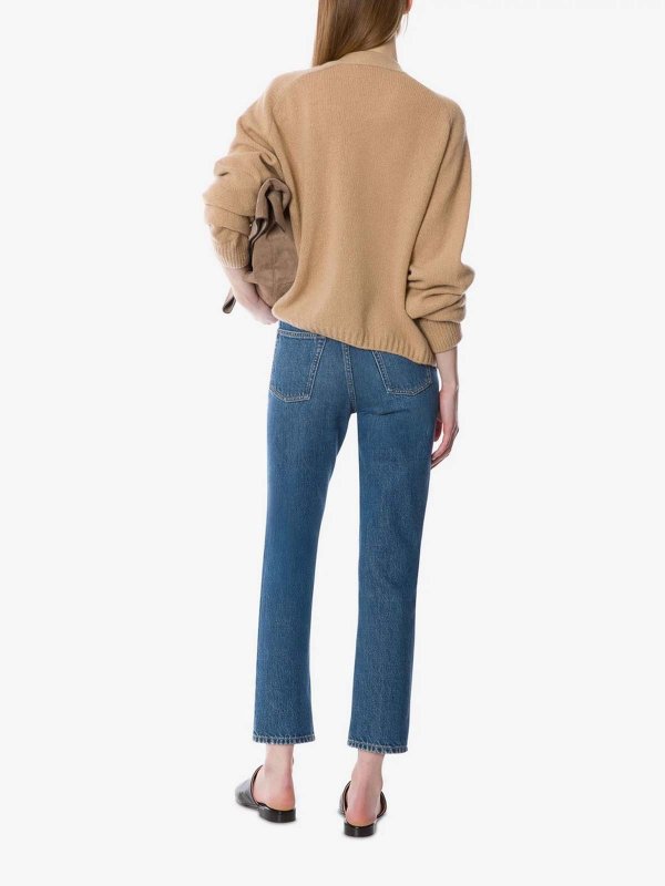 The Best Shops ALBERTA FERRETTI: Suéteres con cuello pico - Suéter Cuello Redondo - Beis