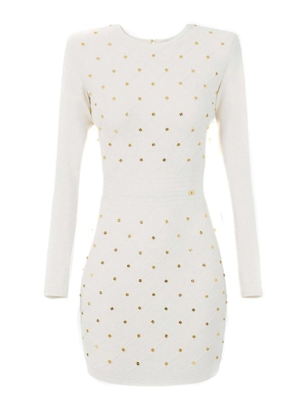 ELISABETTA FRANCHI: Kurze Kleider - Kurzes Kleid - Weiß