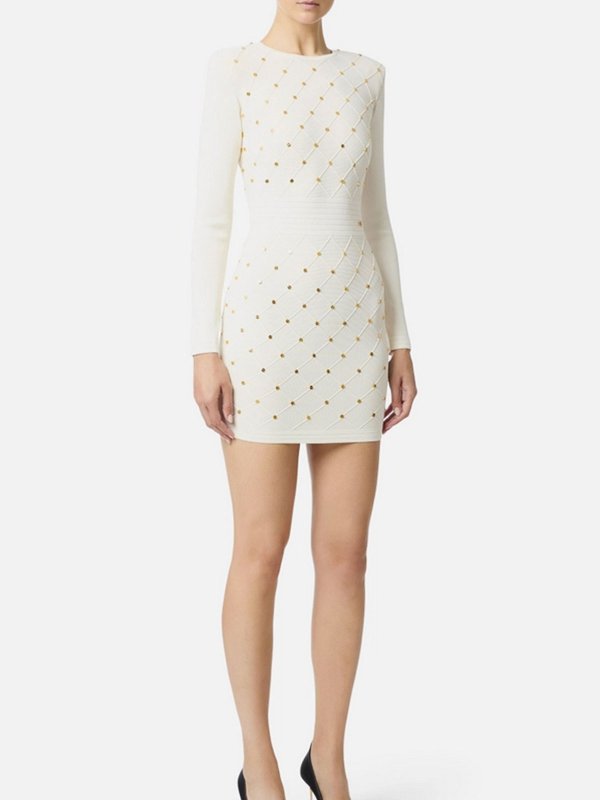 ELISABETTA FRANCHI: Kurze Kleider online - Kurzes Kleid - Weiß