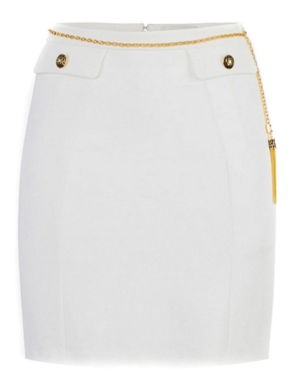 ELISABETTA FRANCHI: Knielange und Midi Röcke - Midirock - Weiß