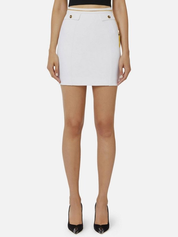 ELISABETTA FRANCHI: Knielange und Midi Röcke online - Midirock - Weiß