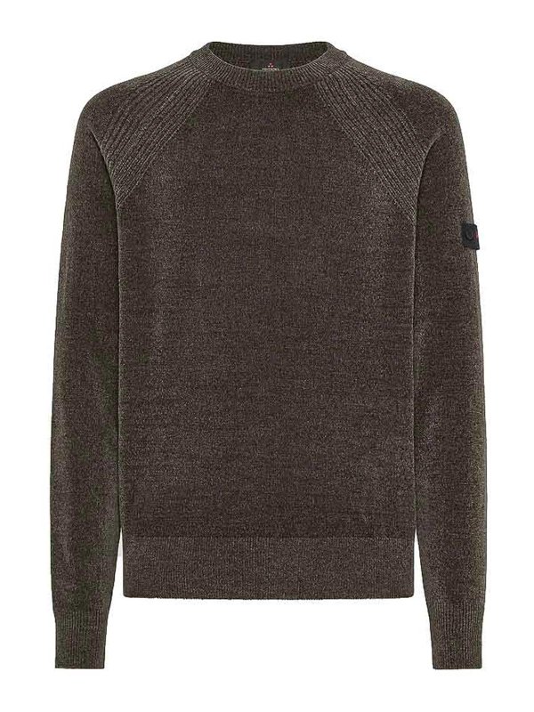 PEUTEREY: Strickpullover mit Rundhalsausschnitt - Rundhalspullover - Braun