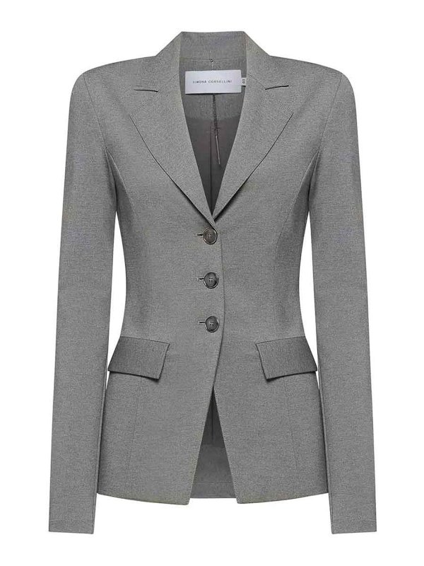 SIMONA CORSELLINI: Blazer - Blazer - Gris