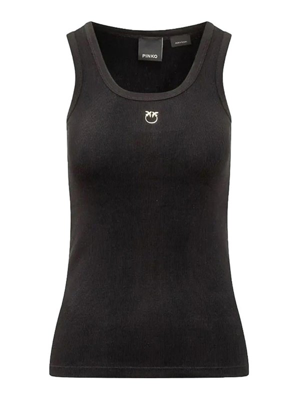 Pinko: Tops y camisetas sin mangas - Top - Negro