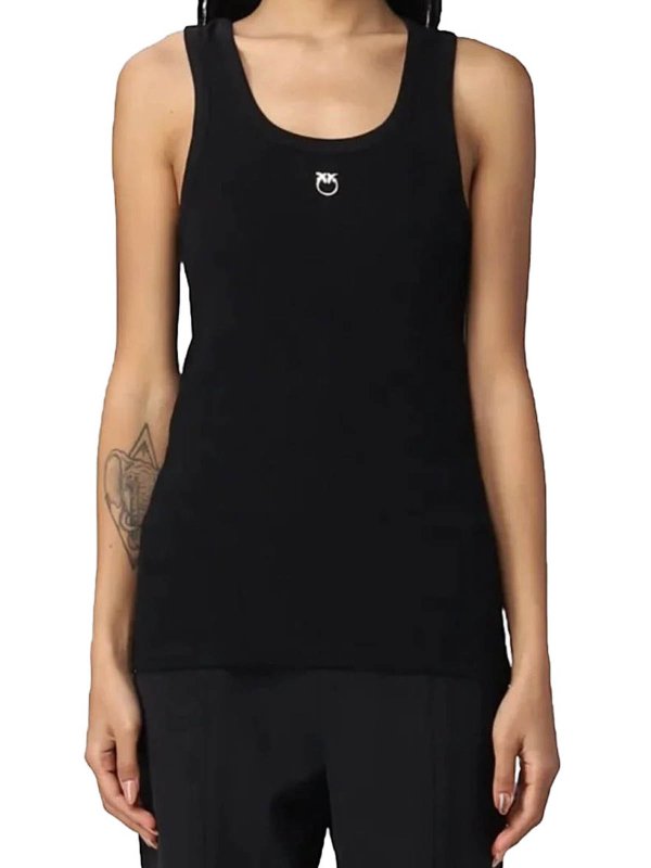 Pinko: Tops y camisetas sin mangas online - Top - Negro