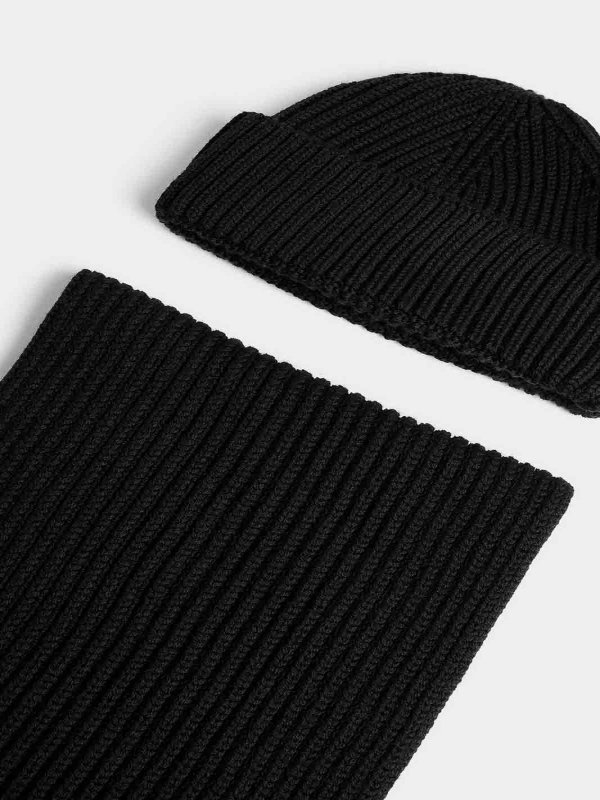 The Best Shops DSQUARED2: ニットキャップ - ビーニー帽 - 黒