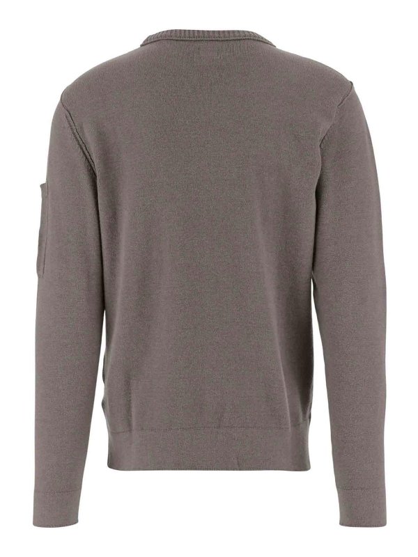 The Best Shops C.P. COMPANY: Suéteres con cuello pico - Suéter Cuello Redondo - Gris