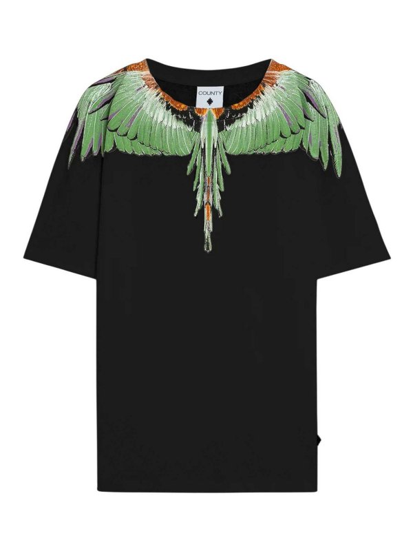 Marcelo Burlon County Of Milan: Camisetas - Camiseta - Negro