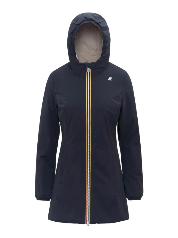 K-WAY: Manteaux au genou - Manteau Au Genou - Bleu