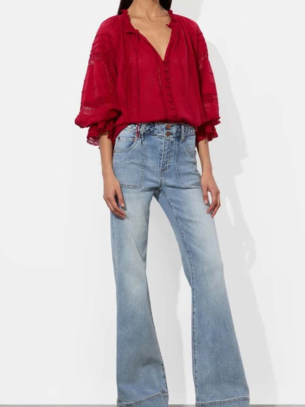 Blusa - Rojo Oscuro shop online: ALICE+OLIVIA