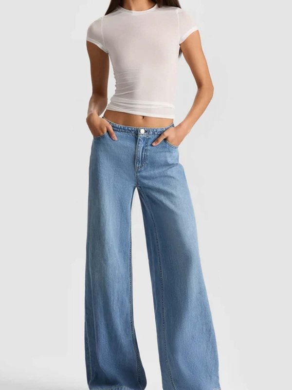 ALICE+OLIVIA: straight leg jeans online - Slay Jeans