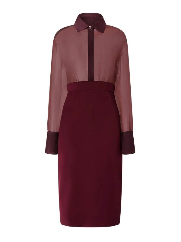 GENNY: Vestidos media pierna - Vestido Midi - Rojo Oscuro