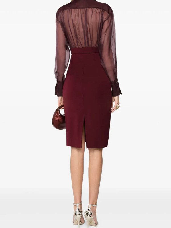 The Best Shops GENNY: Vestidos media pierna - Vestido Midi - Rojo Oscuro