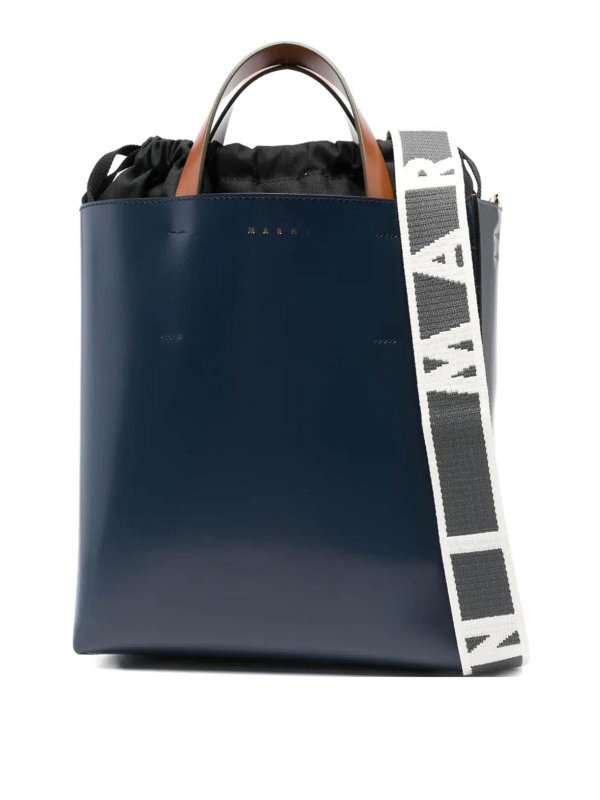 Marni: Sacs à main - Sac Cabas - Bleu