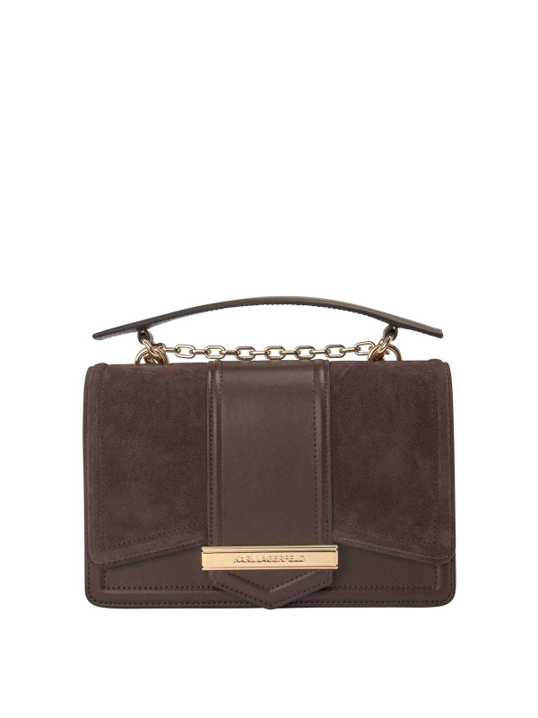 KARL LAGERFELD: Sacs portés épaule  - Sac Porté Épaule - Marron