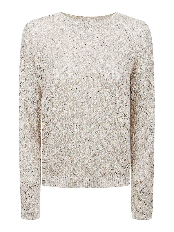 ELEVENTY: Pull col rond - Pull Col Rond - Beige
