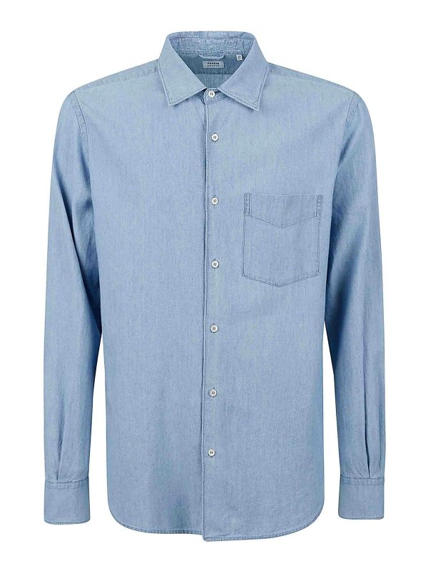 ASPESI: Chemises - Chemise - Foncé Délavé