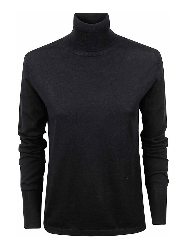 ASPESI: Suéteres con cuello pico - Suéter Cuello Redondo - Negro