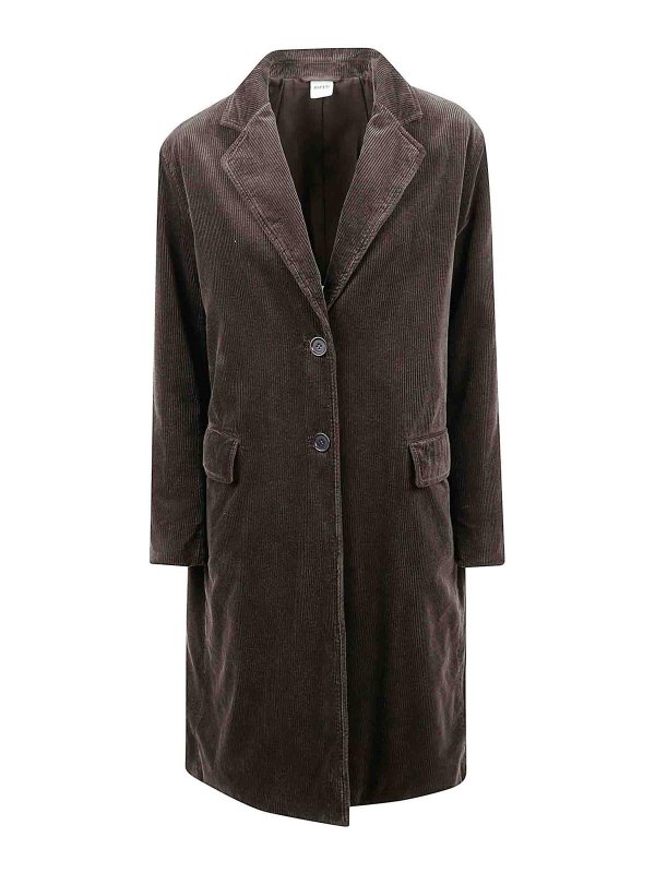 ASPESI: ニーレングスコート - 膝丈コート - ブラウン