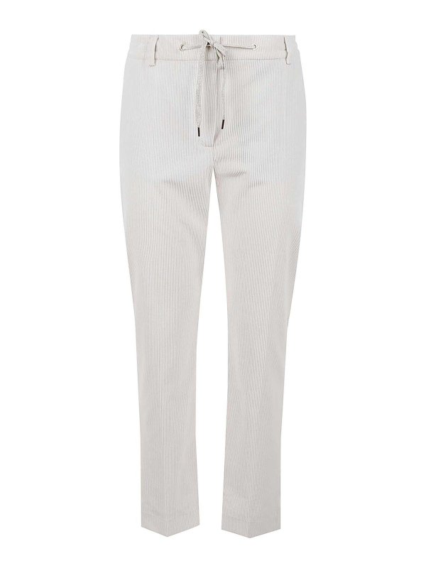 ELEVENTY: Pantalones casual - Pantalón Casual - Blanco