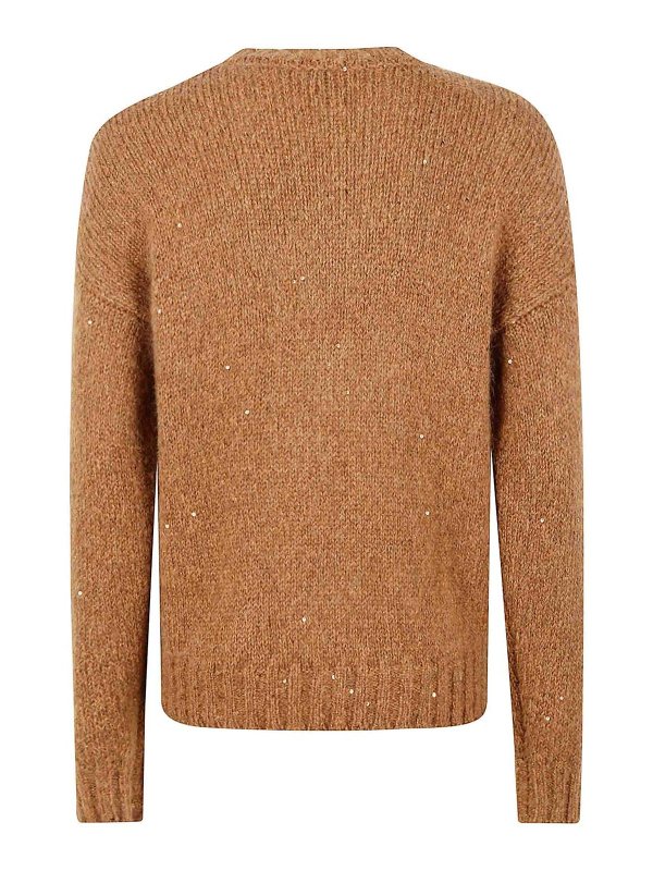 ELEVENTY: Suéteres con cuello pico online - Suéter Cuello Redondo - Beis