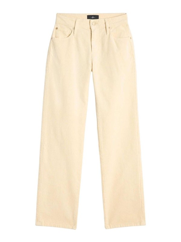 7 FOR ALL MANKIND: Straight Leg Jeans - Straight Leg Jeans - Weiß