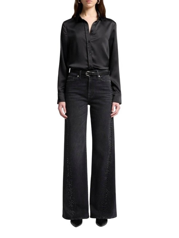 ストレートジーンズ - 黒 shop online: 7 FOR ALL MANKIND