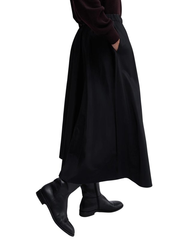 膝丈/ミディスカート - 黒 shop online: ASPESI