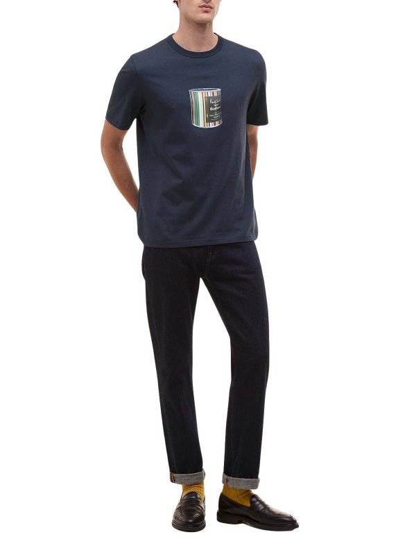 BARBOUR: T-shirts online - T-Shirt - Bleu