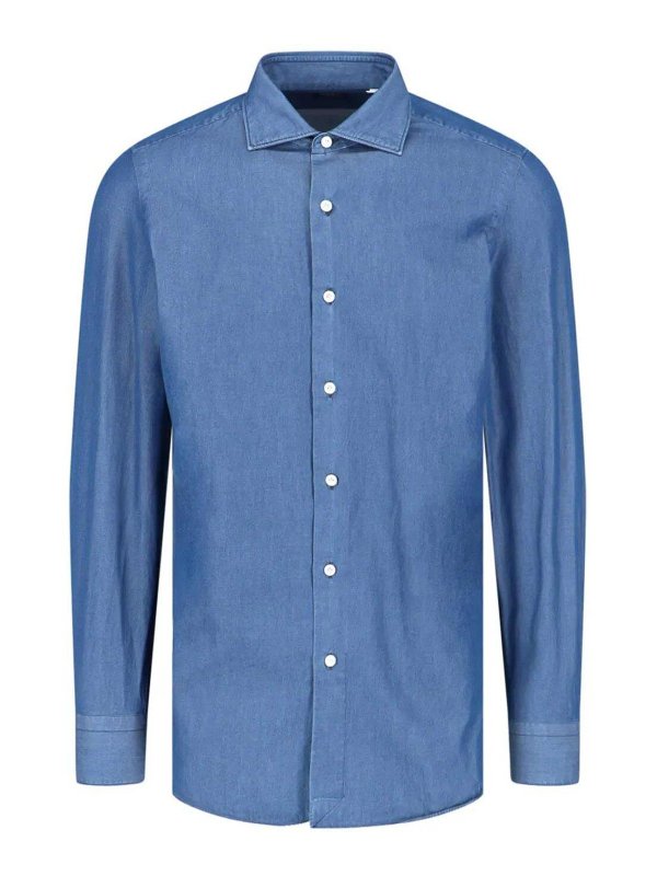 FINAMORE 1925: shirts - Shirt Denim