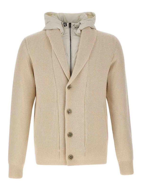 HERNO: Suéteres con cuello pico - Suéter Cuello Redondo - Blanco