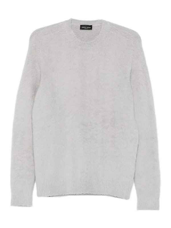 ROBERTO COLLINA: Suéteres con cuello pico - Suéter Cuello Redondo - Marrón Topo