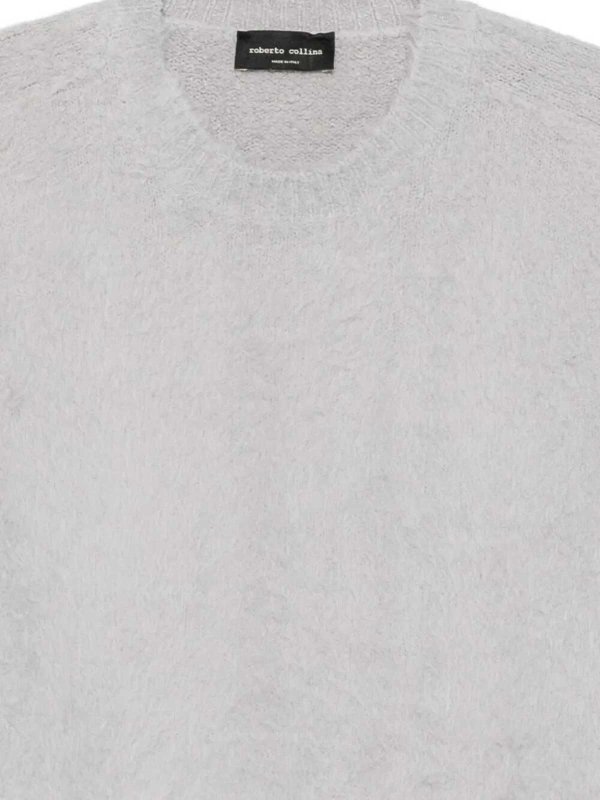 The Best Shops ROBERTO COLLINA: Suéteres con cuello pico - Suéter Cuello Redondo - Marrón Topo