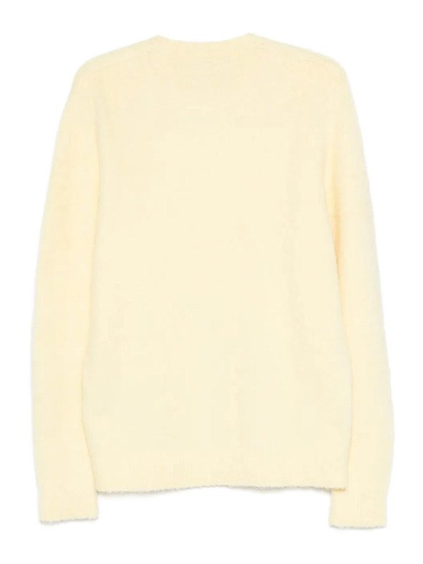 ROBERTO COLLINA: Strickpullover mit Rundhalsausschnitt online - Rundhalspullover - Gelb