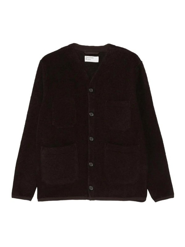 Universal Works: cardigans - Wool Fleece Cardigan
