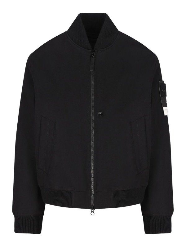 STONE ISLAND: knee length coats - Coat  Black