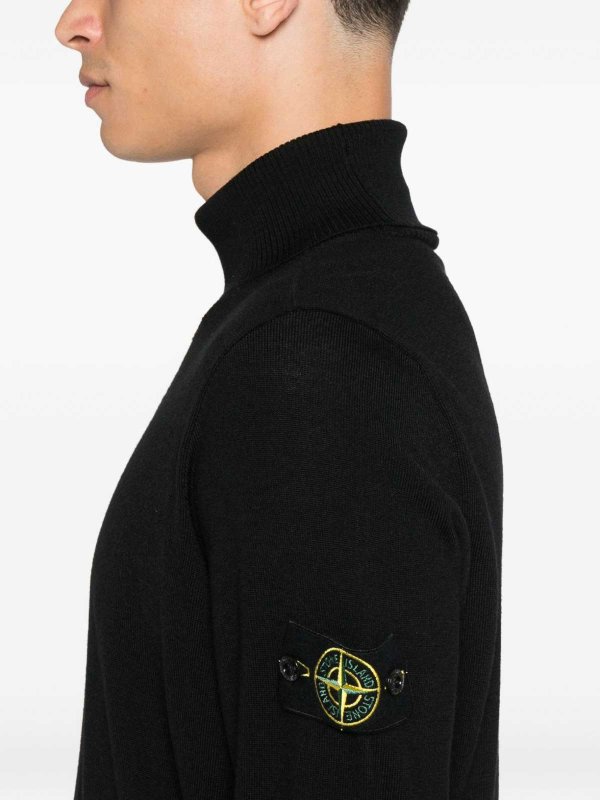 STONE ISLAND: maglia collo rotondo online - Maglione neri