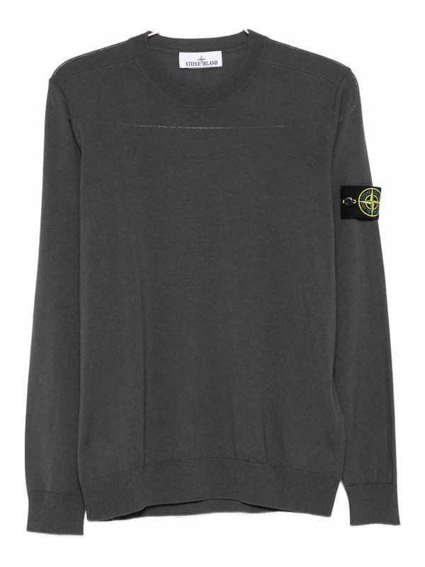 STONE ISLAND: Pull col rond - Pull Col Rond - Taupe