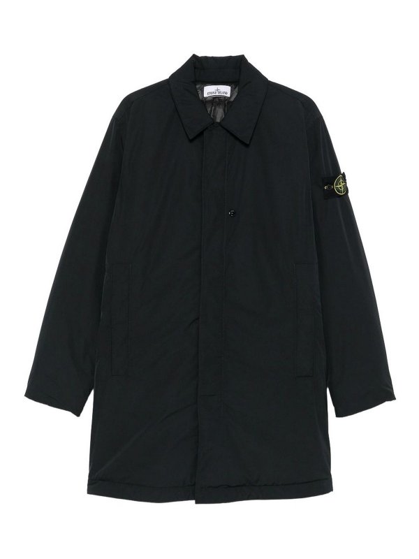 STONE ISLAND: cappotti al ginocchio - Cappotto  neri